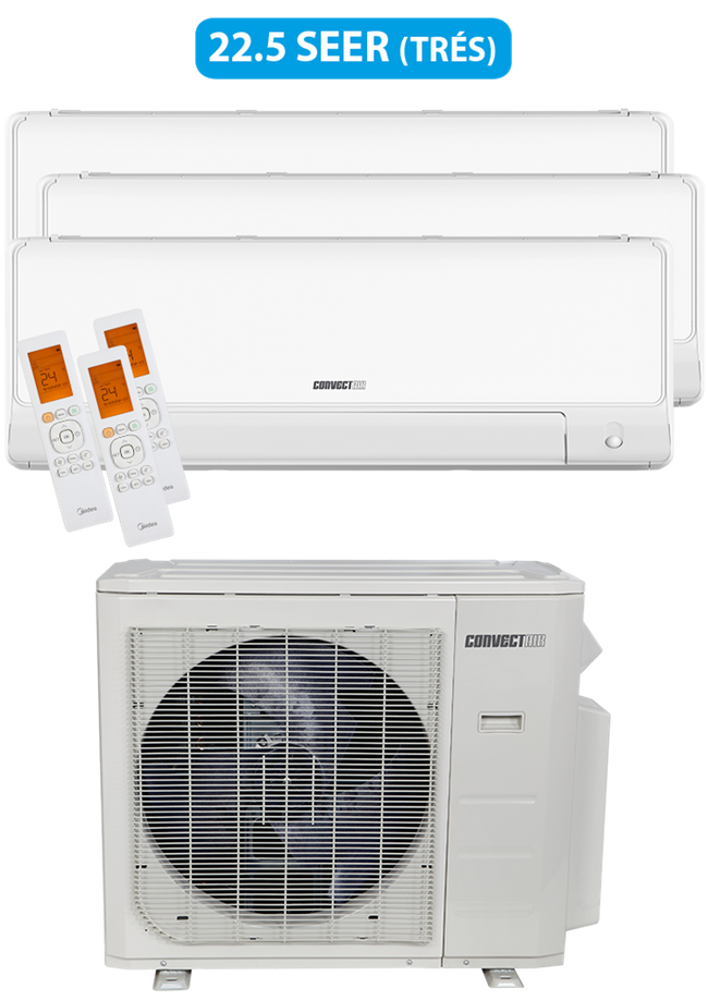 *ENSEMBLE* Thermopompe multizone sans conduit Convectair Capella MZ, chauffage/climatisation - jusqu'à 48 000 BTU