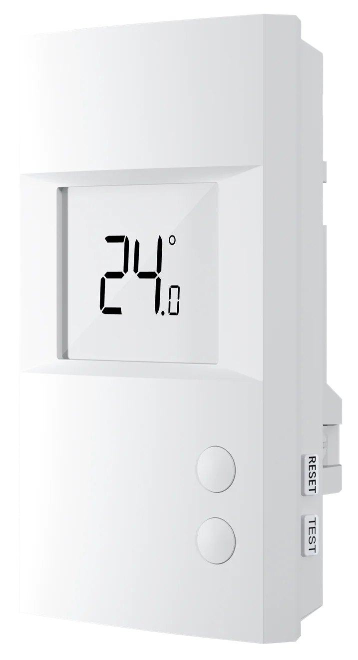 Non prog. electronic thermostat for floor heating system 15A@120-240V c/w GFCI