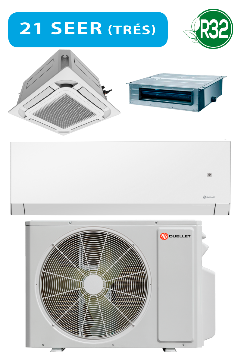 *ENSEMBLE* Thermopompe R32 multizone Myriad Plus sans conduit de ventilation