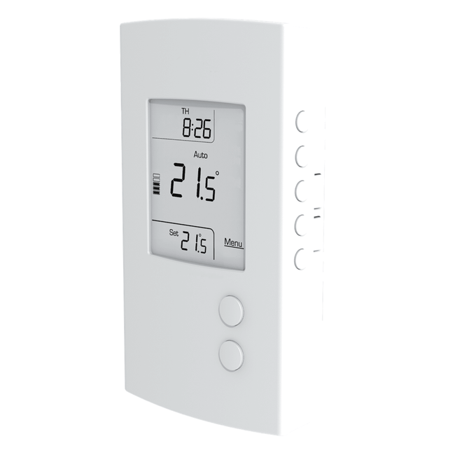 Thermostat électronique programmable pour plancher chauffant 15A@120-240V c/w GFCI